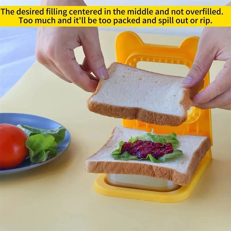 Crustless Sandwich Cutter and Sealer – Stainless Steel Kids Lunch Sandwich Press