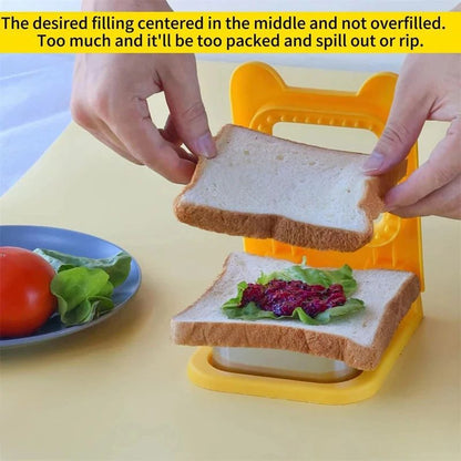 Crustless Sandwich Cutter and Sealer – Stainless Steel Kids Lunch Sandwich Press