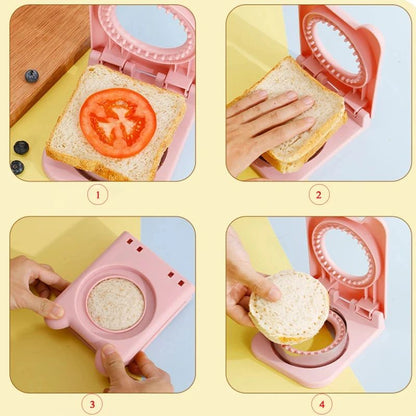 Crustless Sandwich Cutter and Sealer – Stainless Steel Kids Lunch Sandwich Press