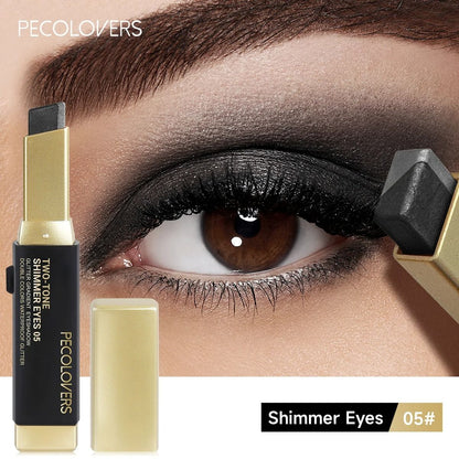 Dual Tone Pearlescent Eyeshadow Stick Waterproof Long Lasting