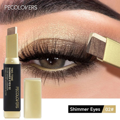 Dual Tone Pearlescent Eyeshadow Stick Waterproof Long Lasting