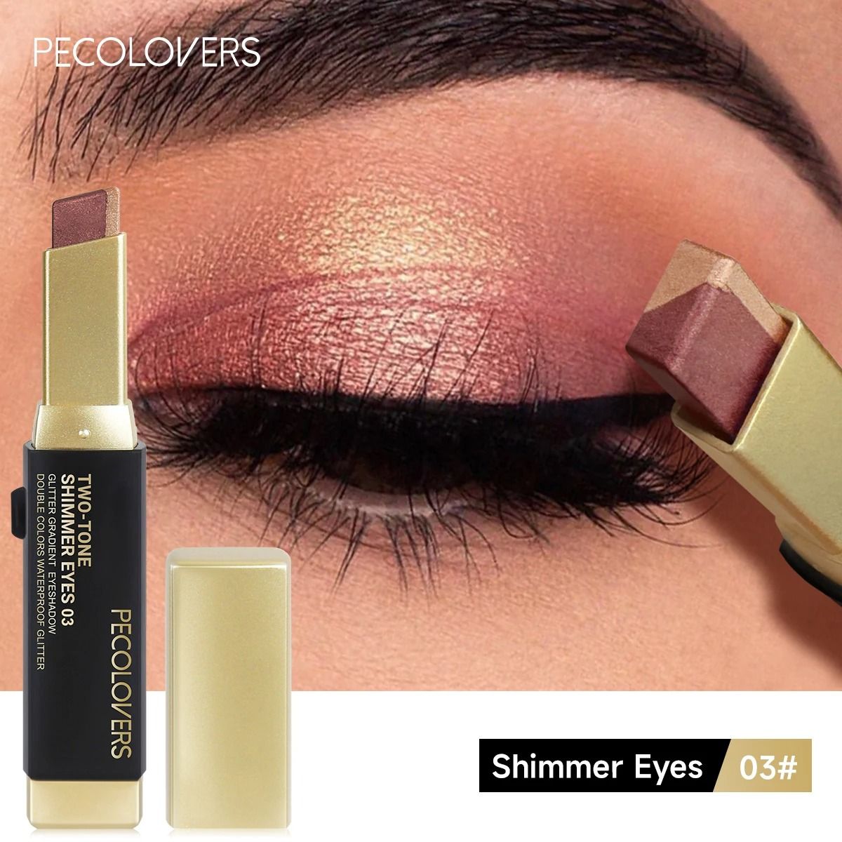 Dual Tone Pearlescent Eyeshadow Stick Waterproof Long Lasting