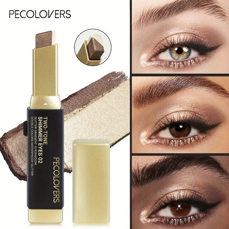 Dual Tone Pearlescent Eyeshadow Stick Waterproof Long Lasting