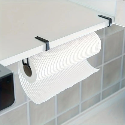 Drill-Free Wall Mounted Paper Towel Holder & Plastic Wrap Organizer