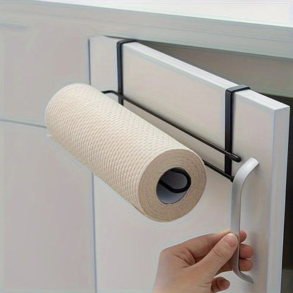 Drill-Free Wall Mounted Paper Towel Holder & Plastic Wrap Organizer