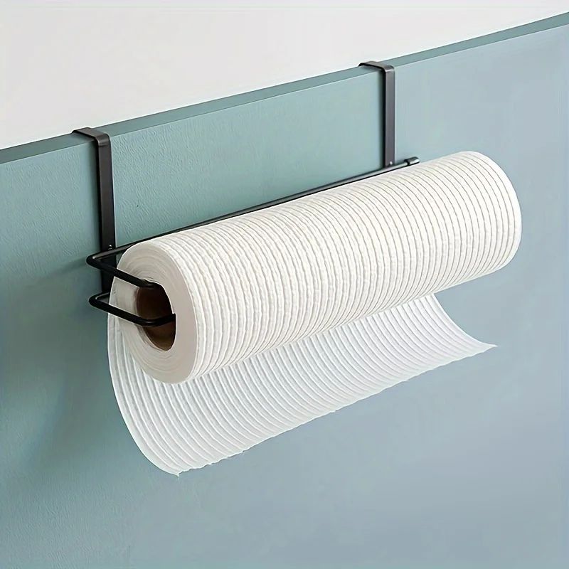 Drill-Free Wall Mounted Paper Towel Holder & Plastic Wrap Organizer