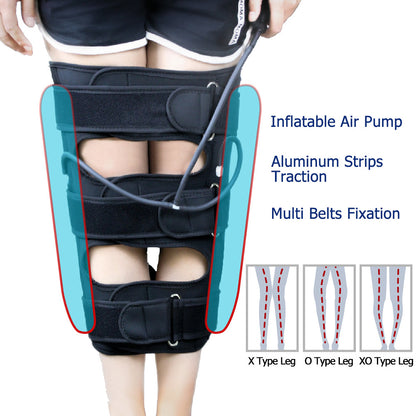 Leg Correction Band Adjustable Leg Correction Belt with Air Pump Support for Bowed Knees and Posture Alignment