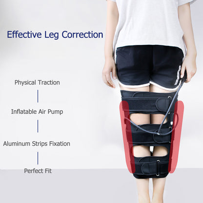 Leg Correction Band Adjustable Leg Correction Belt with Air Pump Support for Bowed Knees and Posture Alignment