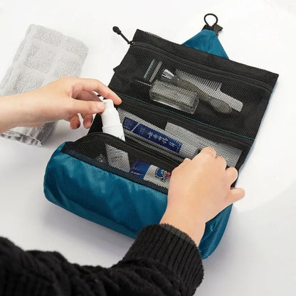 Premium Foldable Toiletry Organizer Waterproof Portable Washing Bag for Travel, Camping, Hiking, Business & Gym Storage