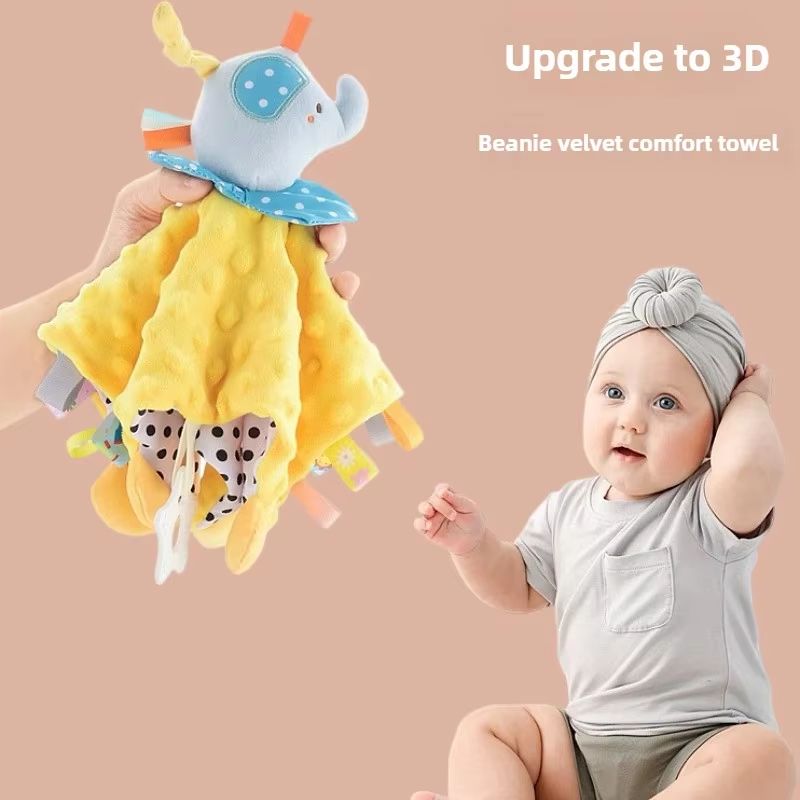 CuddleComfort Baby Soothing Doll Towel with Teether and Rattles