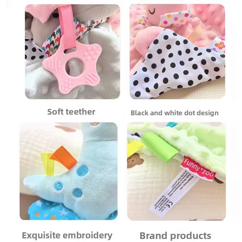 CuddleComfort Baby Soothing Doll Towel with Teether and Rattles