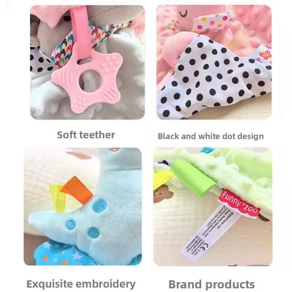 CuddleComfort Baby Soothing Doll Towel with Teether and Rattles