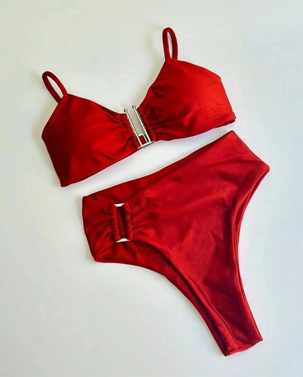 Bandeau Push-Up Bikini Set Womens Brazilian Swimwear 2024