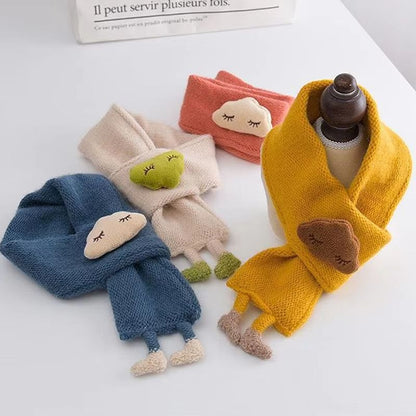 FluffCloud 3D Knitted Baby Scarf – Warm Winter Neck Cover for Kids