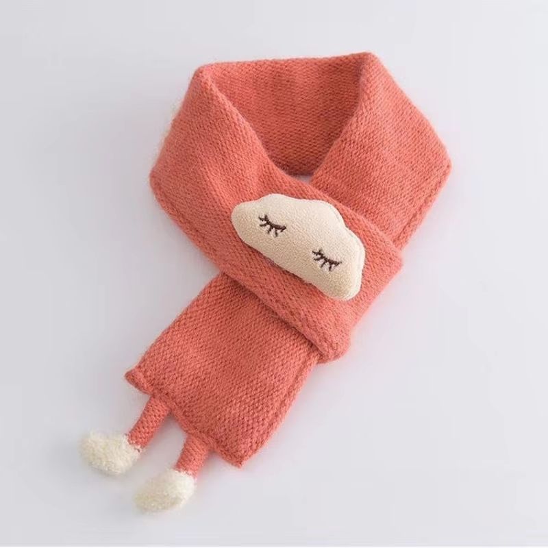 FluffCloud 3D Knitted Baby Scarf – Warm Winter Neck Cover for Kids