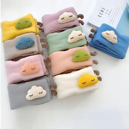 FluffCloud 3D Knitted Baby Scarf – Warm Winter Neck Cover for Kids