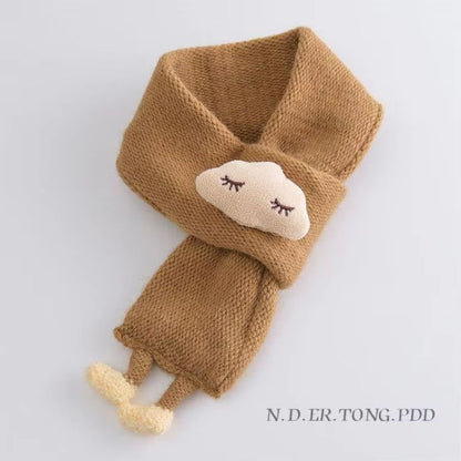 FluffCloud 3D Knitted Baby Scarf – Warm Winter Neck Cover for Kids