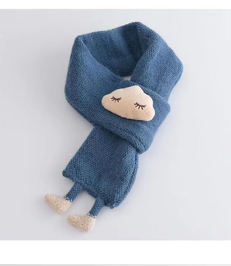 FluffCloud 3D Knitted Baby Scarf – Warm Winter Neck Cover for Kids