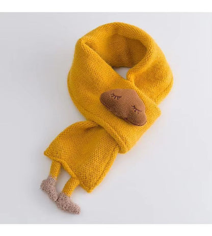 FluffCloud 3D Knitted Baby Scarf – Warm Winter Neck Cover for Kids