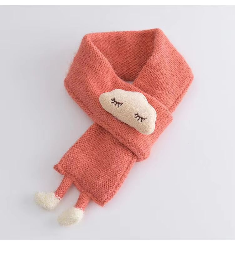 FluffCloud 3D Knitted Baby Scarf – Warm Winter Neck Cover for Kids