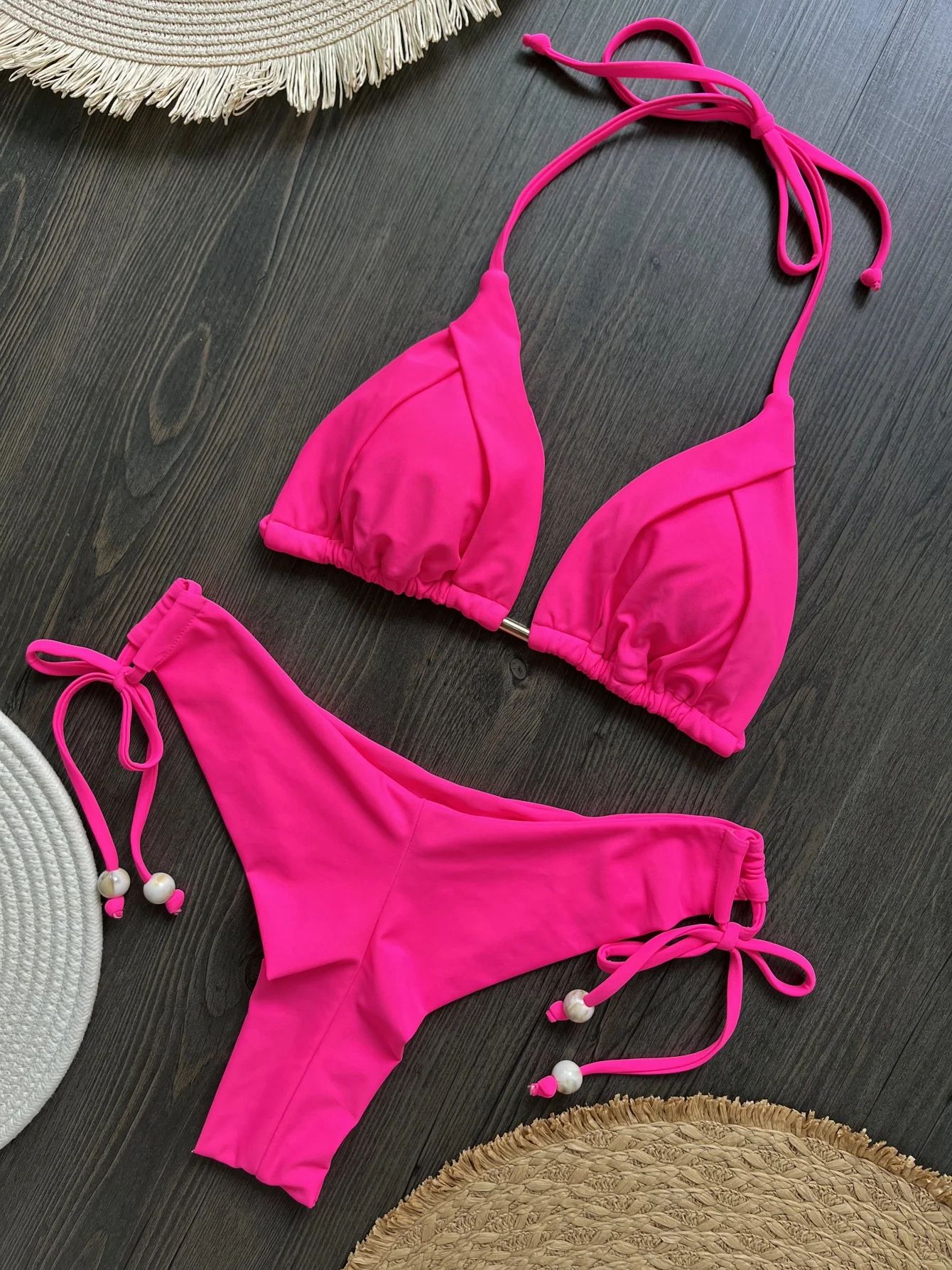 RUOTONGSEPT 13-Color Triangle Bikini Push-Up Swimwear Set for Women