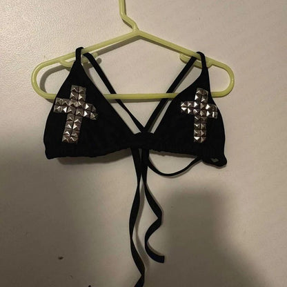 Y2K Retro Punk Gothic Swimwear Bikini Set for Women