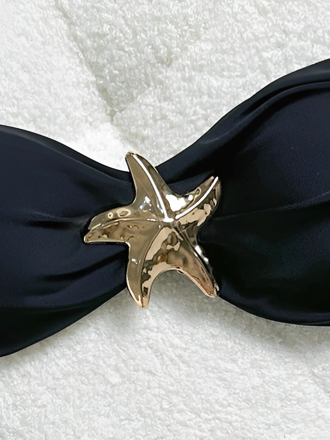 Womens Metal Starfish Bikini Set Tie-Side 2-Piece Swimsuit