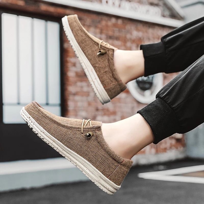 Mens Casual Canvas Breathable Loafers