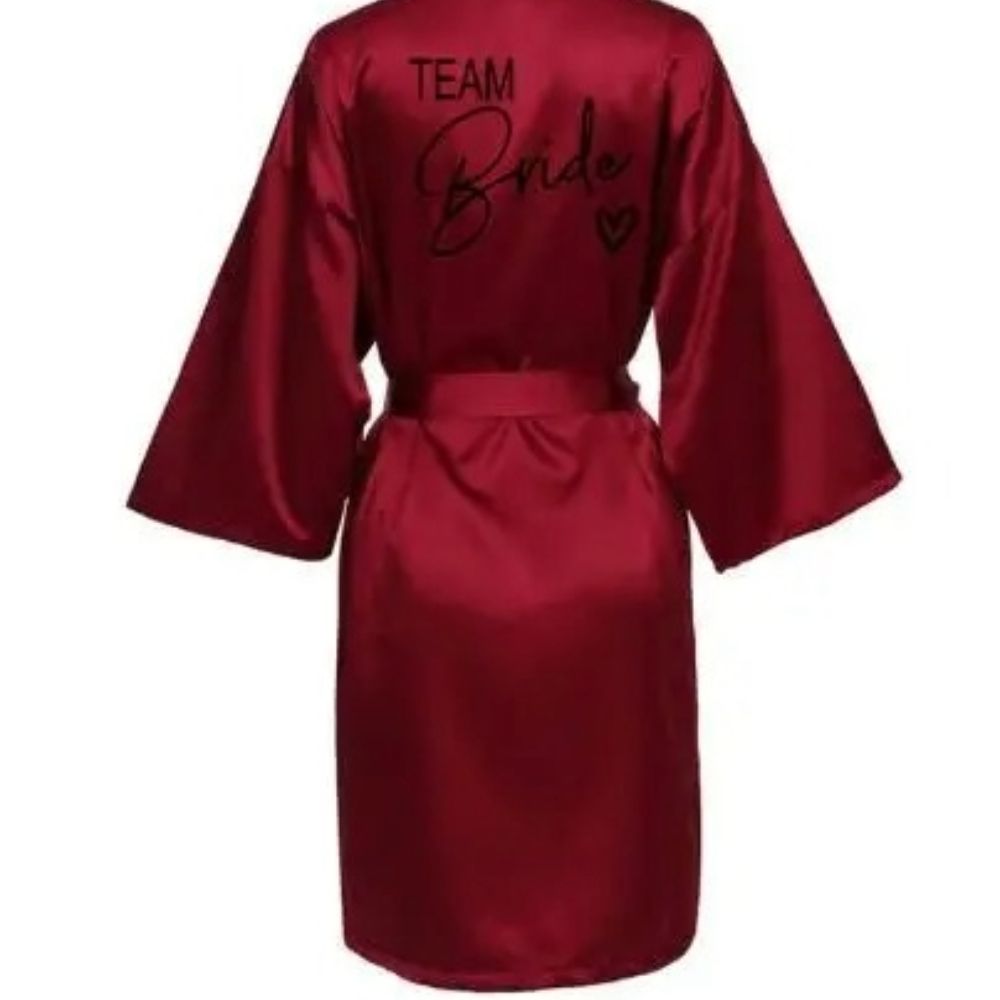 Team Bride Satin Kimono Robe for Wedding Party