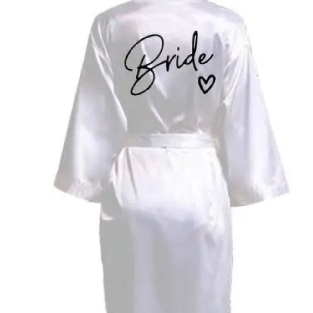 Team Bride Satin Kimono Robe for Wedding Party