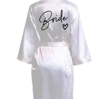 Team Bride Satin Kimono Robe for Wedding Party