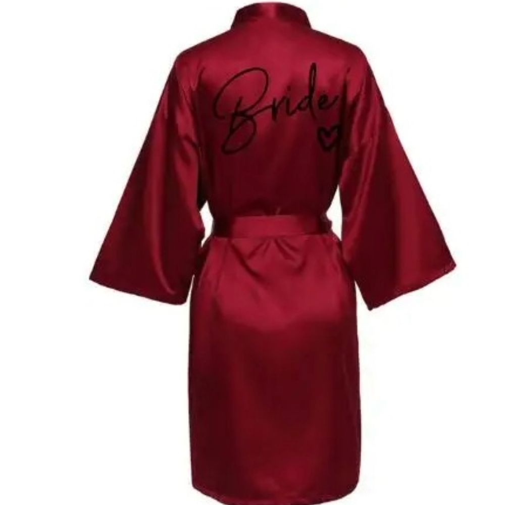 Team Bride Satin Kimono Robe for Wedding Party