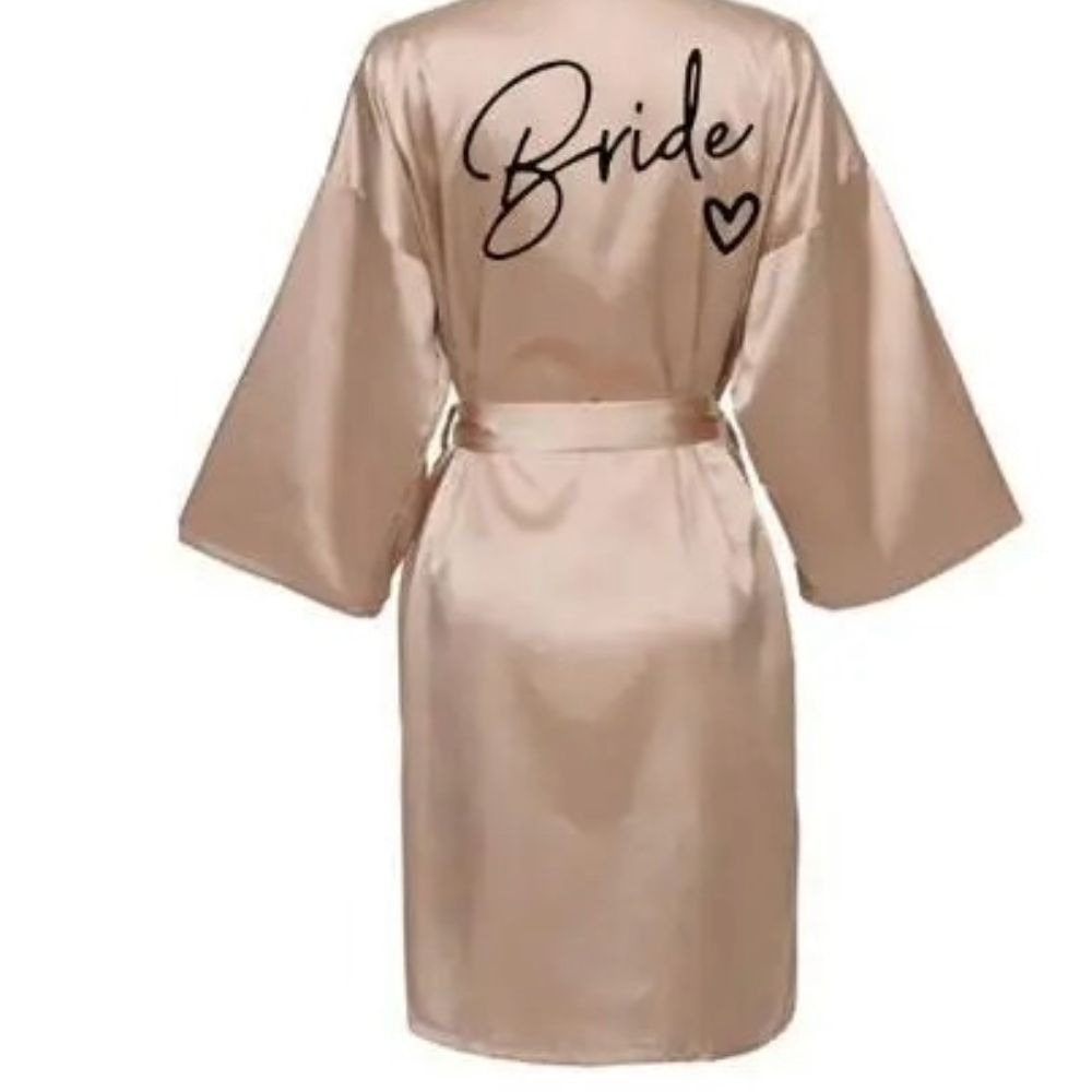Team Bride Satin Kimono Robe for Wedding Party