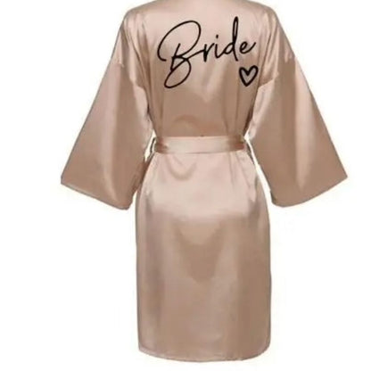 Team Bride Satin Kimono Robe for Wedding Party