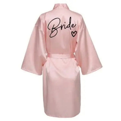 Team Bride Satin Kimono Robe for Wedding Party
