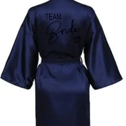 Team Bride Satin Kimono Robe for Wedding Party