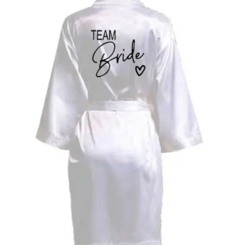 Team Bride Satin Kimono Robe for Wedding Party