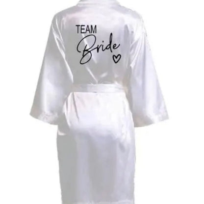 Team Bride Satin Kimono Robe for Wedding Party