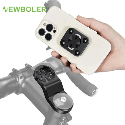 Universal Center Bicycle Phone Holder Handlebar Mount for Cycling and Bike Computers