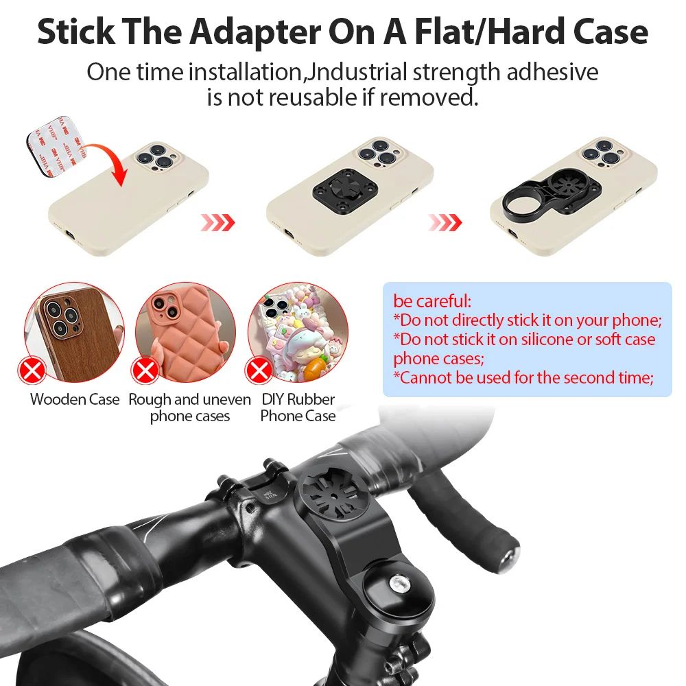 Universal Center Bicycle Phone Holder Handlebar Mount for Cycling and Bike Computers