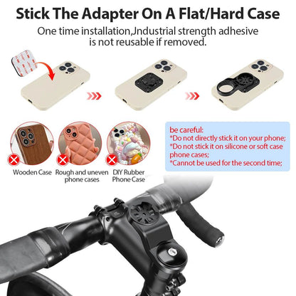 Universal Center Bicycle Phone Holder Handlebar Mount for Cycling and Bike Computers