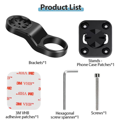 Universal Center Bicycle Phone Holder Handlebar Mount for Cycling and Bike Computers