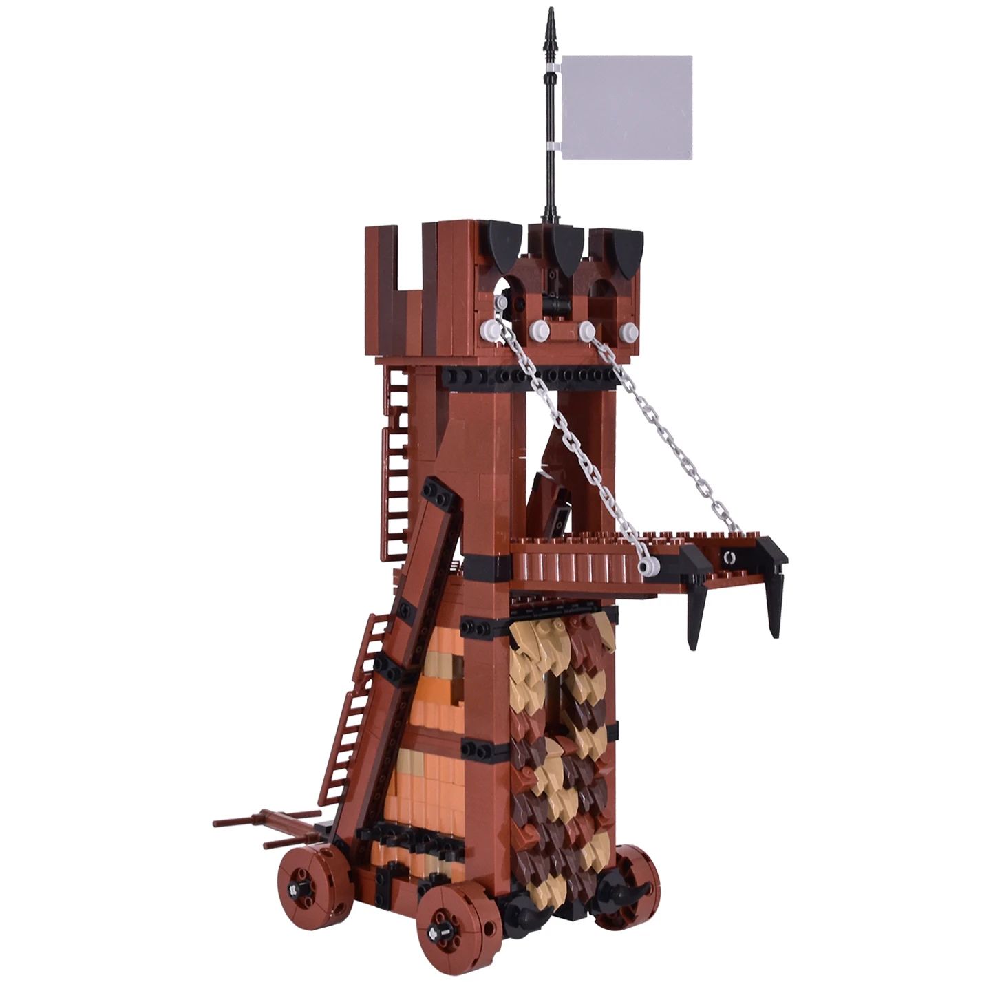 Epic Siege Kingdom 430-Piece Medieval Castle & Knight Chariot Model Building Set – Medieval Castle Building Set Siege En