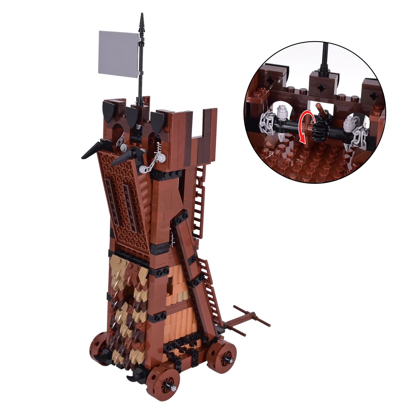 Epic Siege Kingdom 430-Piece Medieval Castle & Knight Chariot Model Building Set – Medieval Castle Building Set Siege En