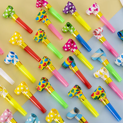 Colorful Dragon Whistle Toy Funny Blow Roll Toys for Children Birthday Gifts