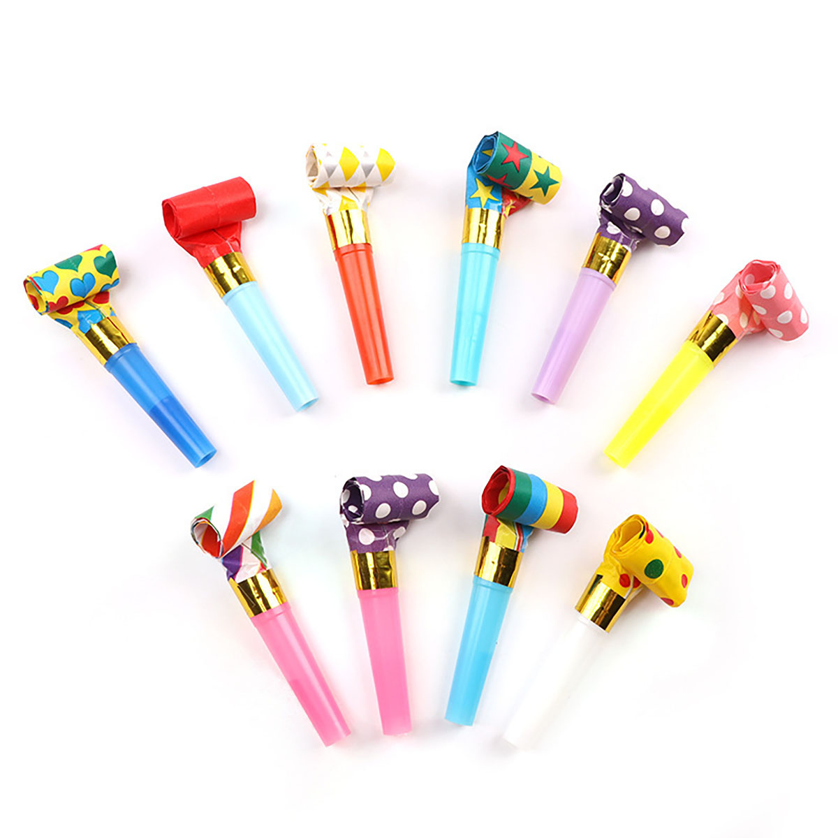 Colorful Dragon Whistle Toy Funny Blow Roll Toys for Children Birthday Gifts