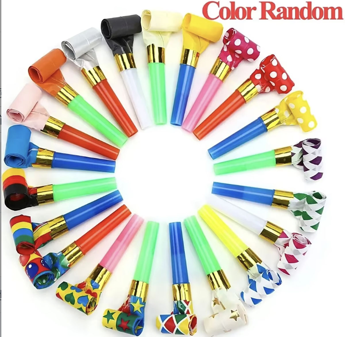 Colorful Dragon Whistle Toy Funny Blow Roll Toys for Children Birthday Gifts