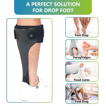 Medical AFO Drop Foot Brace Orthosis, Lightweight Foot Drop Corrector for Men and Women, Ankle Foot Support Stabilizer
