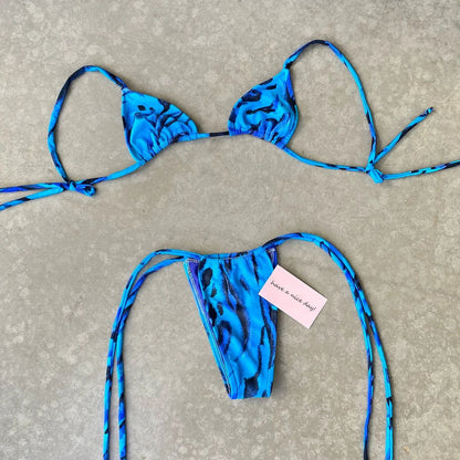 Micro Push Up Brazilian Bikini Set, Adjustable Halter Fit for Curves