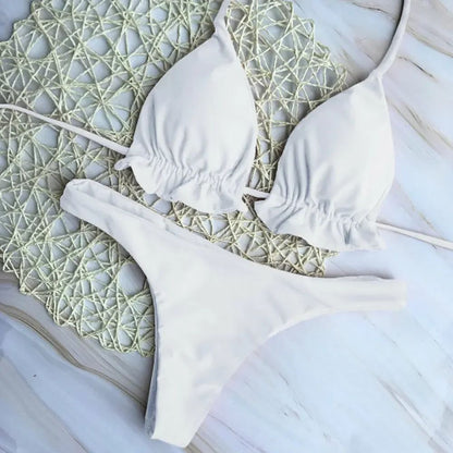 Brazilian Bandage Push Up Thong Bikini Set